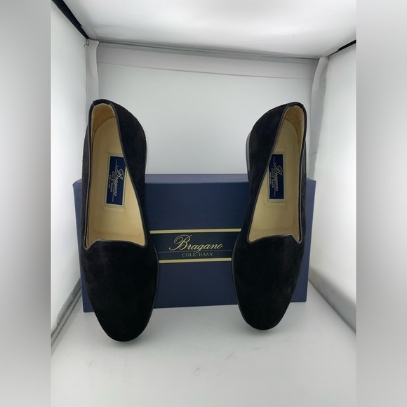 New With Box Vintage Men’s Cole Haan Bragano Black Suede Shoes - 8​​​​​​​